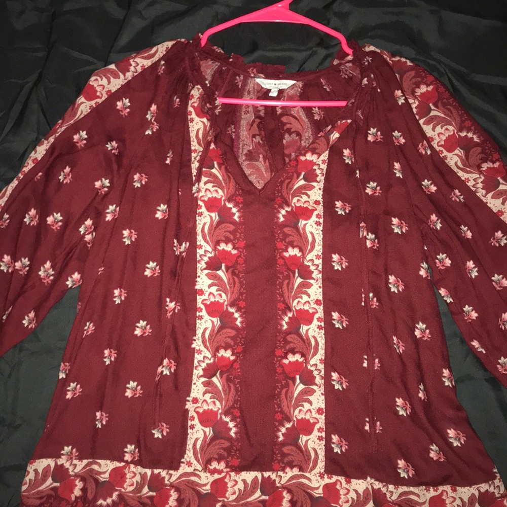 Lucky brand floral long sleeve